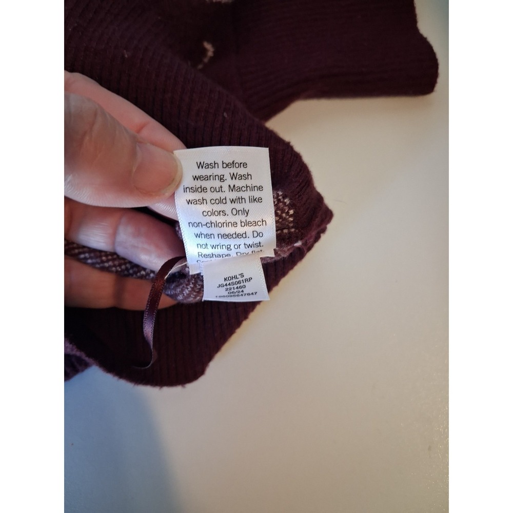 SO Maroon Printed Cropped Cardigan Junior Size XS - Picture 6 of 6